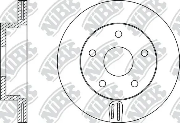 Диск тормозной передний 242мм Subaru Impreza, Legasy NiBK RN1276 (фото 1)