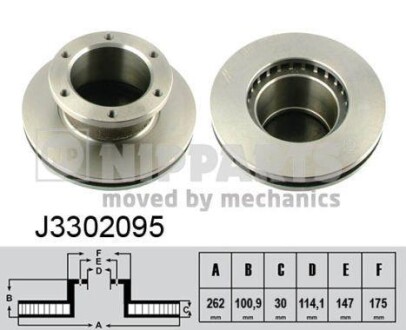 Тормозной диск NIPPARTS J3302095