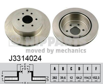 Диск тормозной NIPPARTS J3314024