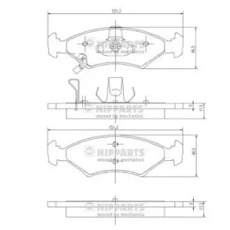 Тормозные колодки NIPPARTS J3600301