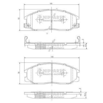 Гальмівні колодки NIPPARTS J3600526