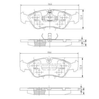 Гальмiвнi колодки дискові NIPPARTS J3600900