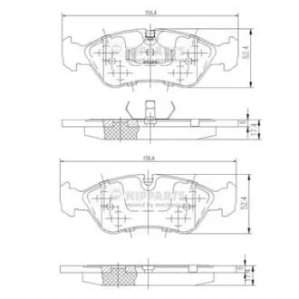 Гальмiвнi колодки дискові NIPPARTS J3600900