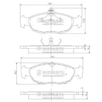 Тормозные колодки NIPPARTS J3600901