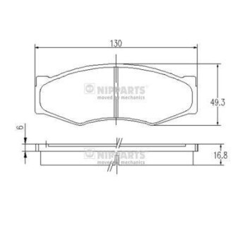 Гальмiвнi колодки дискові NIPPARTS J3601011