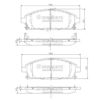 Комплект гальмівних накладок NIPPARTS J3601071