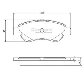 Гальмiвнi колодки дискові NIPPARTS J3602122