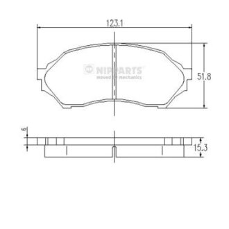 Гальмівні колодки NIPPARTS J3603047