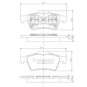 Гальмівні колодки NIPPARTS J3611045
