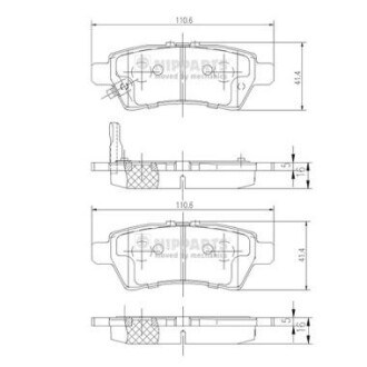 Тормозные колодки NIPPARTS J3611050