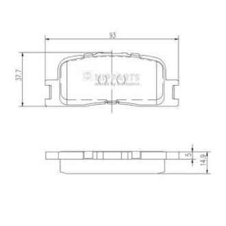 Тормозные колодки NIPPARTS J3612024