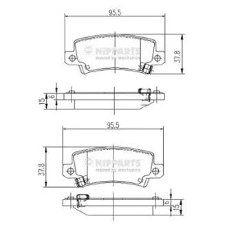 Гальмівні колодки NIPPARTS J3612025