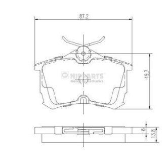 Тормозные колодки NIPPARTS J3614015