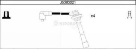 Комплект кабелів запалювання NIPPARTS J5383021