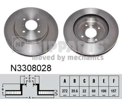 Тормозной диск NIPPARTS N3308028