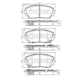Гальмівні колодки NIPPARTS N3600332