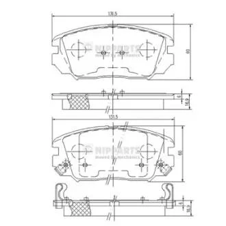 Гальмівні колодки NIPPARTS N3600543