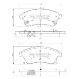 Тормозные колодки NIPPARTS N3600914