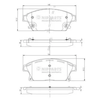Гальмiвнi колодки дискові NIPPARTS N3600915