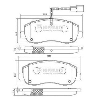 Гальмiвнi колодки дискові NIPPARTS N3601105