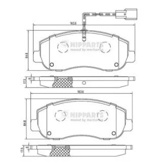 Гальмiвнi колодки дискові NIPPARTS N3601105