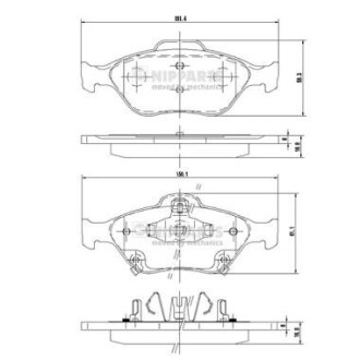 Тормозные колодки NIPPARTS N3602130