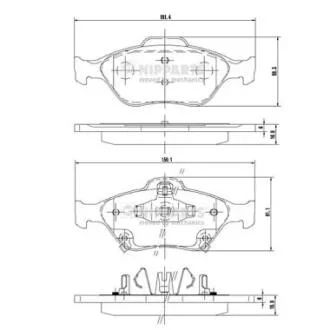 Гальмівні колодки NIPPARTS N3602130