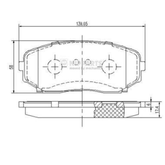 Гальмівні колодки NIPPARTS N3603070