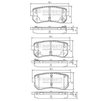 Гальмiвнi колодки дискові NIPPARTS N3610313