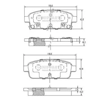 Тормозные колодки NIPPARTS N3610906