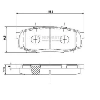 Тормозные колодки NIPPARTS N3612043