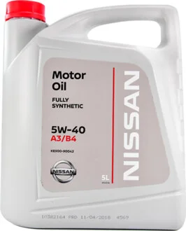 Олива моторна 5W40 (5л) (A3/B4) NISSAN Ke90090042