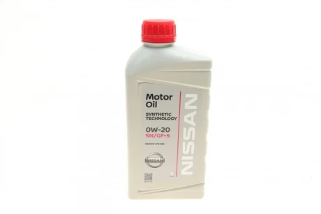 Масло 0W20 Nissan Motor Oil (1L) (SN/GF-5) NISSAN KE90090133