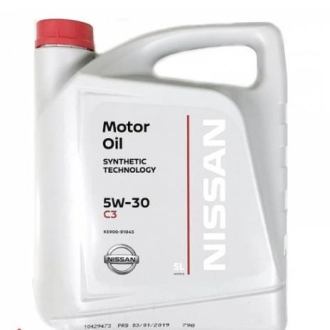 Олива моторна Motor Oil C3 5W-30. 5л. NISSAN KE90091043