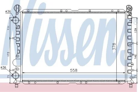 Радіатор охолоджування NISSENS 60057