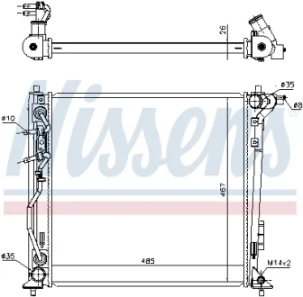 Радиатор системы охлаждения NISSENS 606606