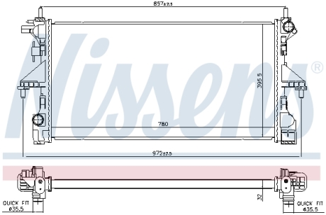 Радиатор NISSENS 606756