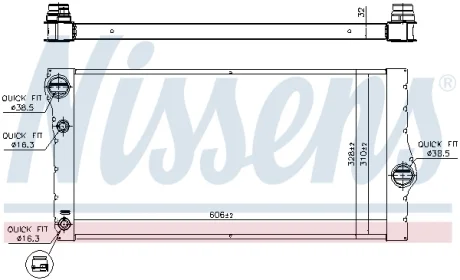 Радіатор охолоджування NISSENS 60769