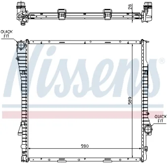 Радіатор охолодження BMW X5 E53 (00-) X5 3.0d (вир-во Nissens) NISSENS 60789A