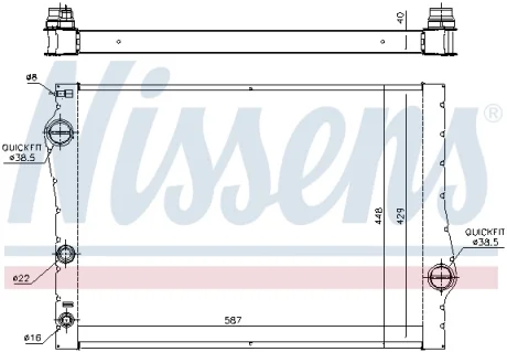 Радиатор системы охлаждения NISSENS 60823