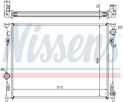 Радиатор системы охлаждения NISSENS 61014A