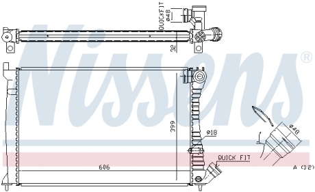 Радиатор охлаждения NISSENS 61398A