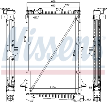 Радиатор системы охлаждения NISSENS 61442A