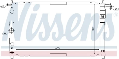 Радиатор системы охлаждения NISSENS 61654