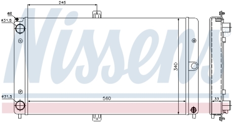 Радіатори вод. охолодж. ВАЗ 2110,-11,-12 (інж.) NISSENS 623552