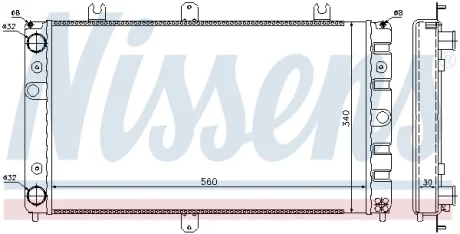 Радіатори вод. охолодж. ВАЗ 2170 ПРІОРА (вир-во Nissens) NISSENS 623553