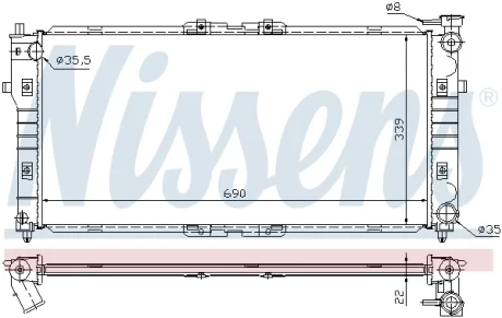 Радиатор системы охлаждения NISSENS 62392A