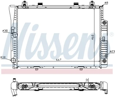 Радиатор охлаждения NISSENS 62746A