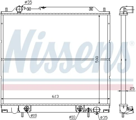 Радиатор охлаждения MITSUBISHI L400 (выр-во Nissens) NISSENS 62855 (фото 1)