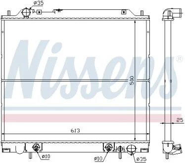Радиатор охлаждения MITSUBISHI L400 (выр-во Nissens) NISSENS 62855